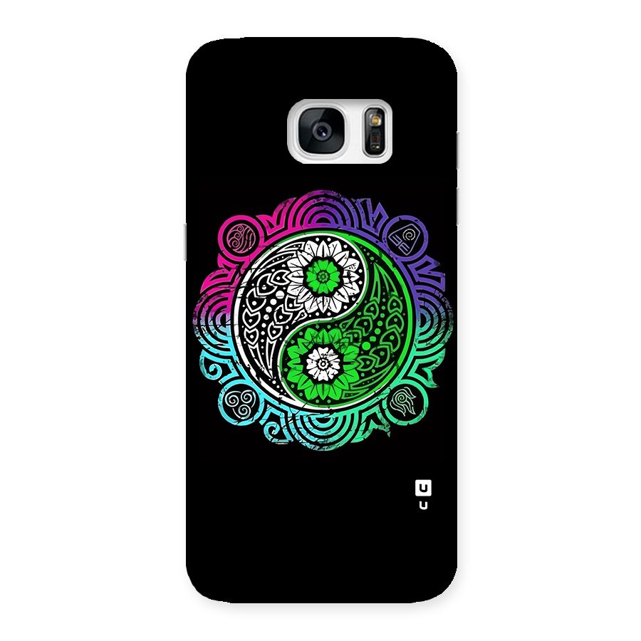 Yin and Yang Colorful Mandala Back Case for Galaxy S7 Edge
