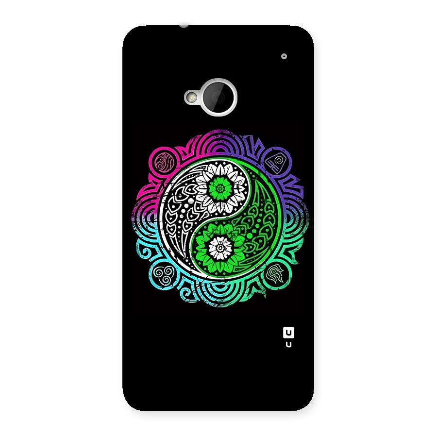 Yin and Yang Colorful Mandala Back Case for HTC One M7