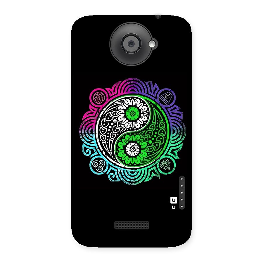 Yin and Yang Colorful Mandala Back Case for HTC One X