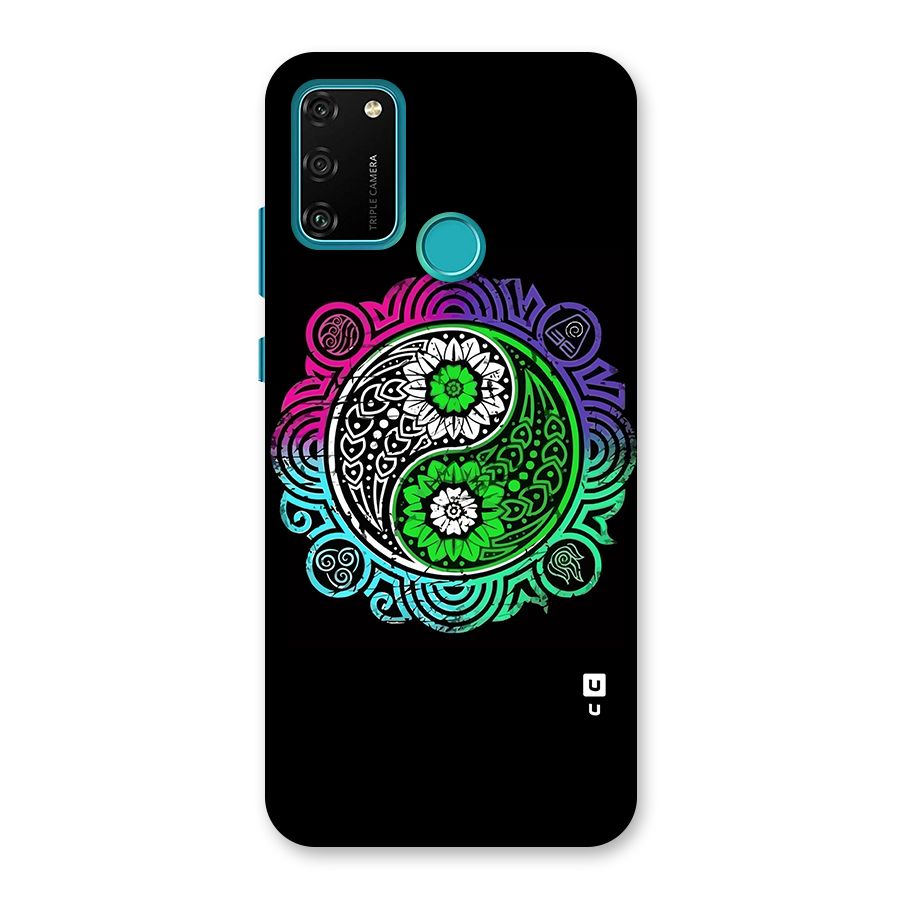 Yin and Yang Colorful Mandala Back Case for Honor 9A