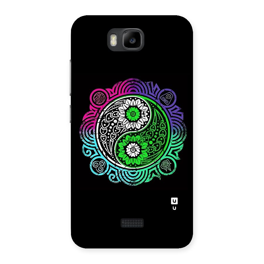 Yin and Yang Colorful Mandala Back Case for Honor Bee