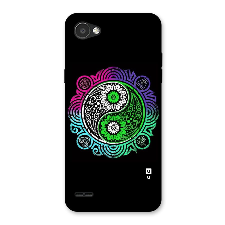 Yin and Yang Colorful Mandala Back Case for LG Q6