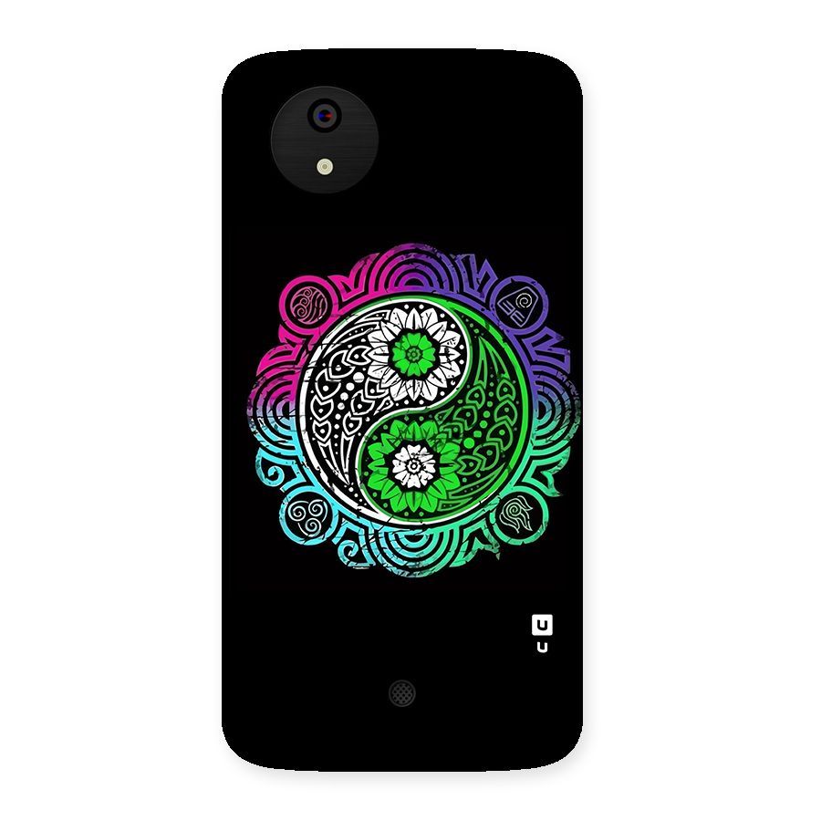 Yin and Yang Colorful Mandala Back Case for Micromax Canvas A1
