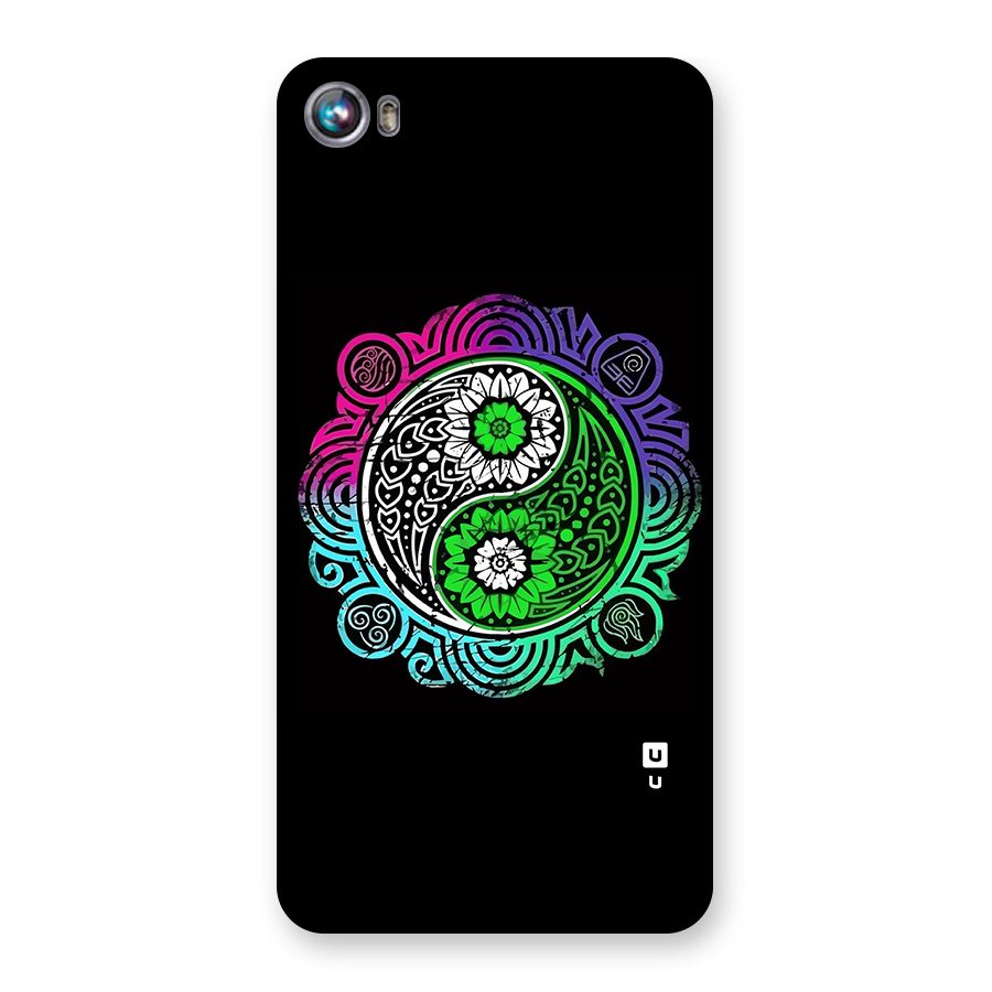 Yin and Yang Colorful Mandala Back Case for Micromax Canvas Fire 4 A107
