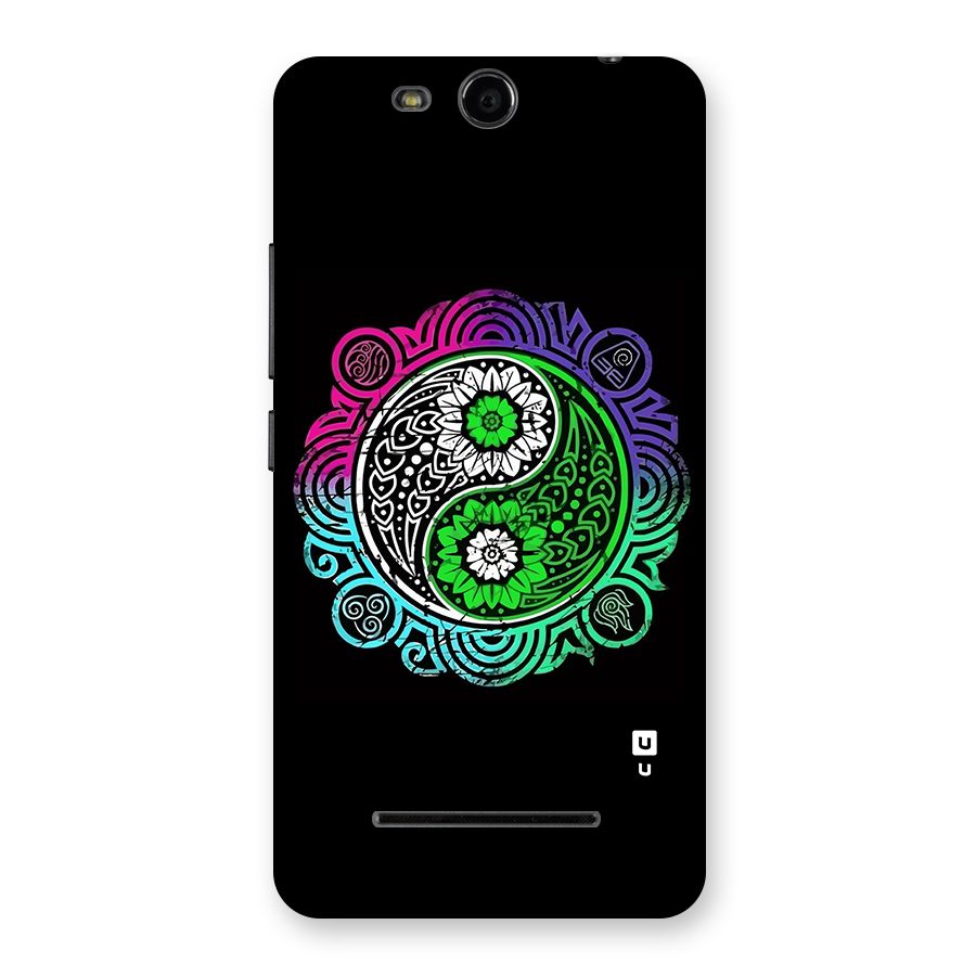 Yin and Yang Colorful Mandala Back Case for Micromax Canvas Juice 3 Q392