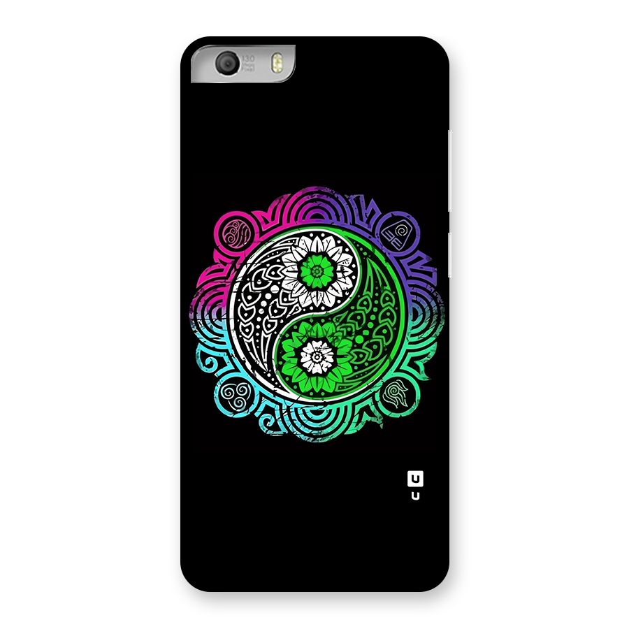 Yin and Yang Colorful Mandala Back Case for Micromax Canvas Knight 2