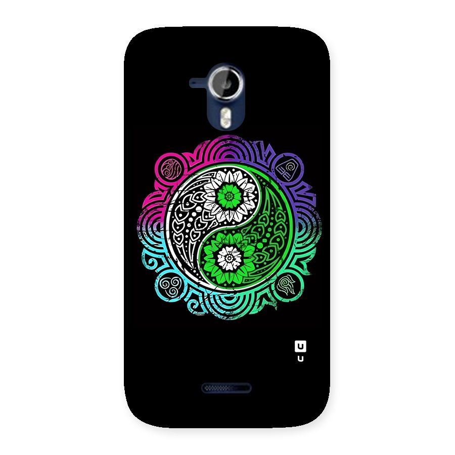 Yin and Yang Colorful Mandala Back Case for Micromax Canvas Magnus A117