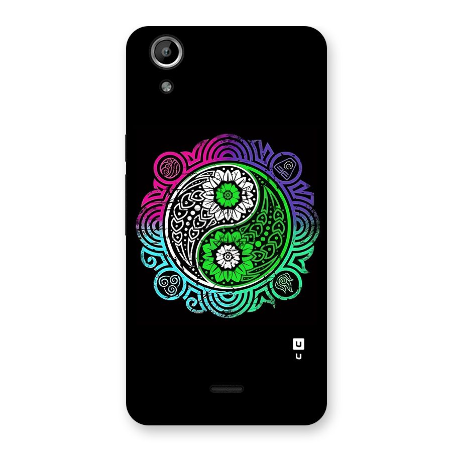 Yin and Yang Colorful Mandala Back Case for Micromax Canvas Selfie Lens Q345