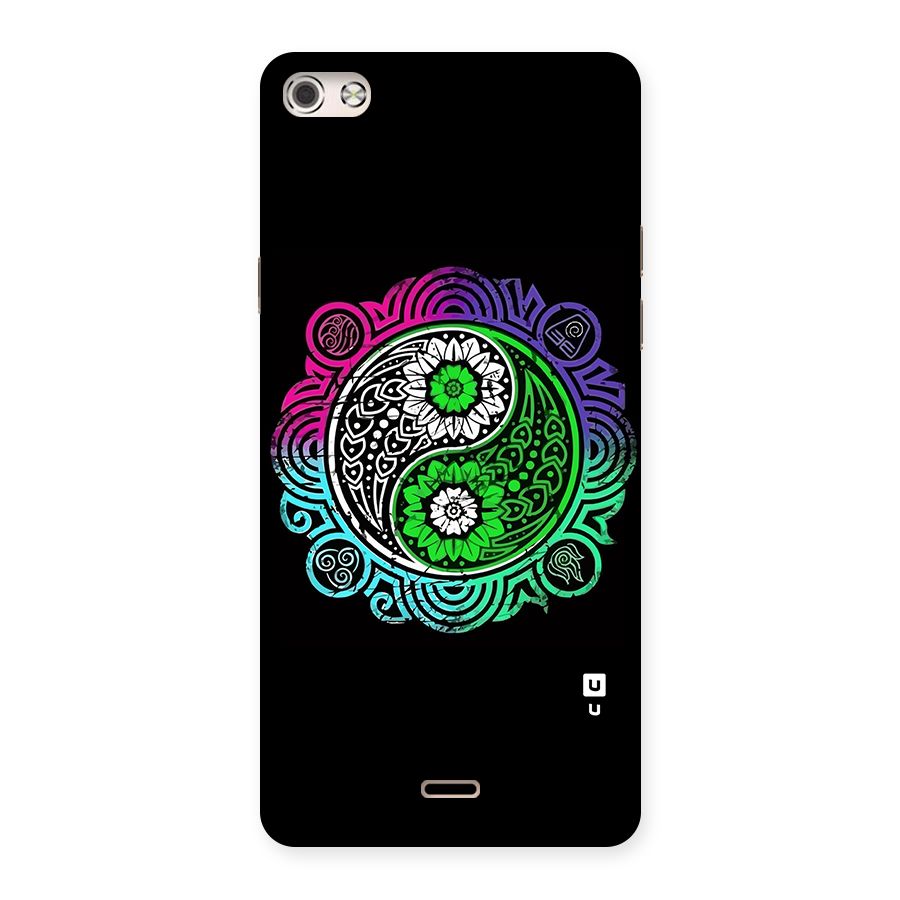 Yin and Yang Colorful Mandala Back Case for Micromax Canvas Silver 5