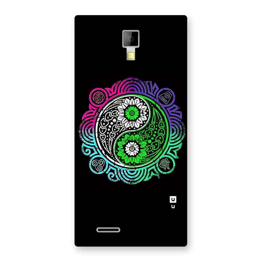 Yin and Yang Colorful Mandala Back Case for Micromax Canvas Xpress A99