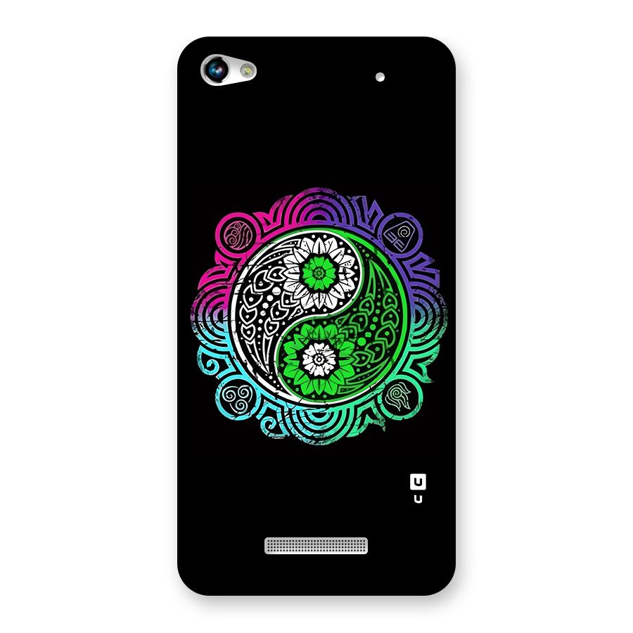 Yin and Yang Colorful Mandala Back Case for Micromax Hue 2