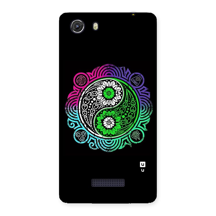 Yin and Yang Colorful Mandala Back Case for Micromax Unite 3