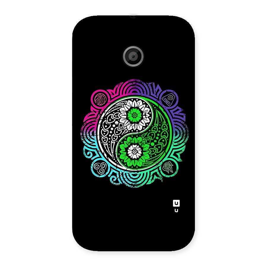 Yin and Yang Colorful Mandala Back Case for Moto E