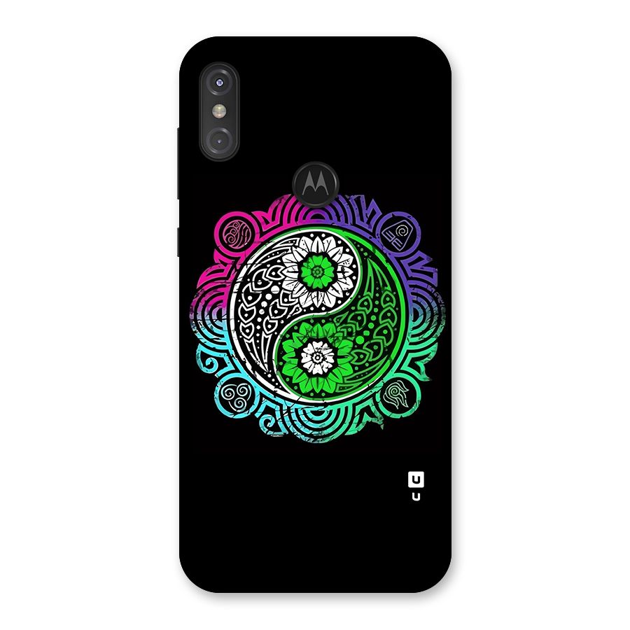 Yin and Yang Colorful Mandala Back Case for Motorola One Power