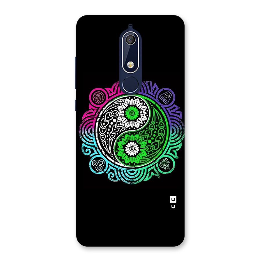 Yin and Yang Colorful Mandala Back Case for Nokia 5.1