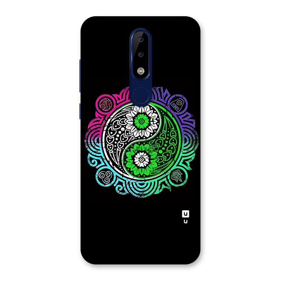 Yin and Yang Colorful Mandala Back Case for Nokia 5.1 Plus