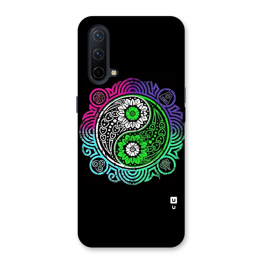 Yin and Yang Colorful Mandala Glass Back Case for OnePlus Nord CE 5G