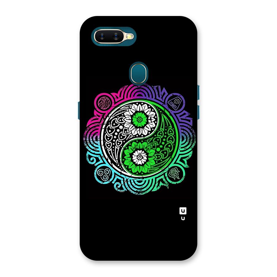 Yin and Yang Colorful Mandala Back Case for Oppo A12