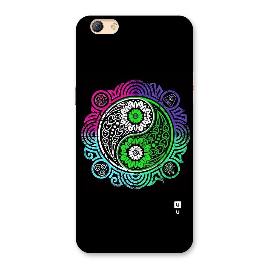 Yin and Yang Colorful Mandala Back Case for Oppo F3 Plus