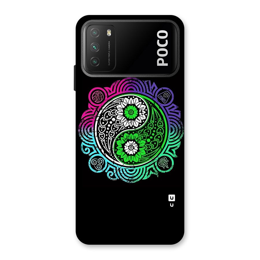 Yin and Yang Colorful Mandala Back Case for Poco M3
