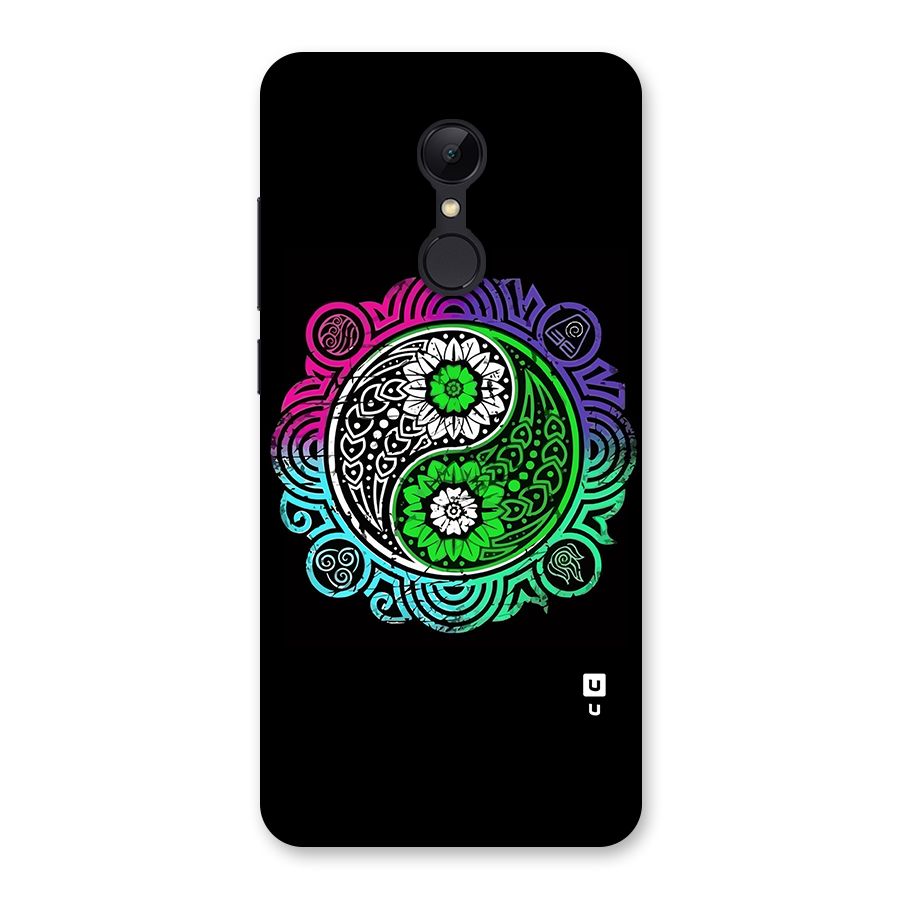 Yin and Yang Colorful Mandala Back Case for Redmi 5