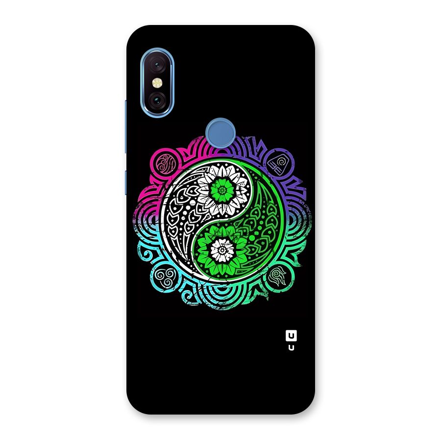 Yin and Yang Colorful Mandala Back Case for Redmi Note 6 Pro
