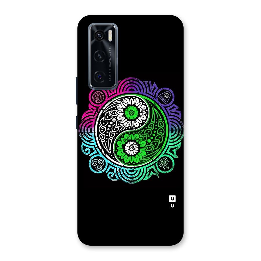 Yin and Yang Colorful Mandala Back Case for Vivo V20 SE
