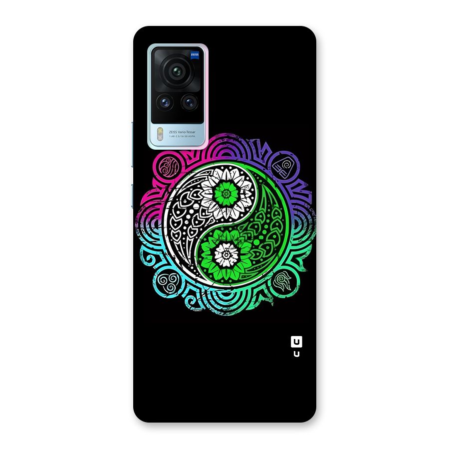 Yin and Yang Colorful Mandala Glass Back Case for Vivo X60 Pro