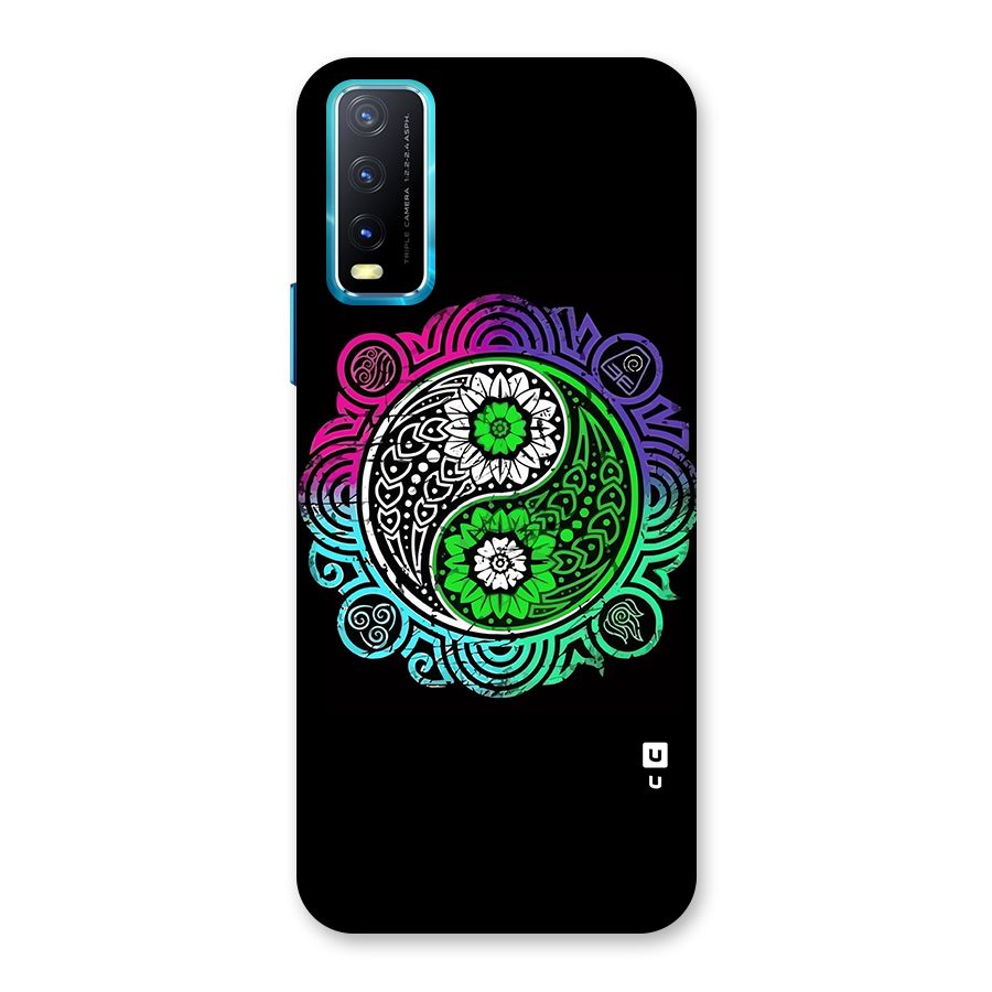 Yin and Yang Colorful Mandala Back Case for Vivo Y20G