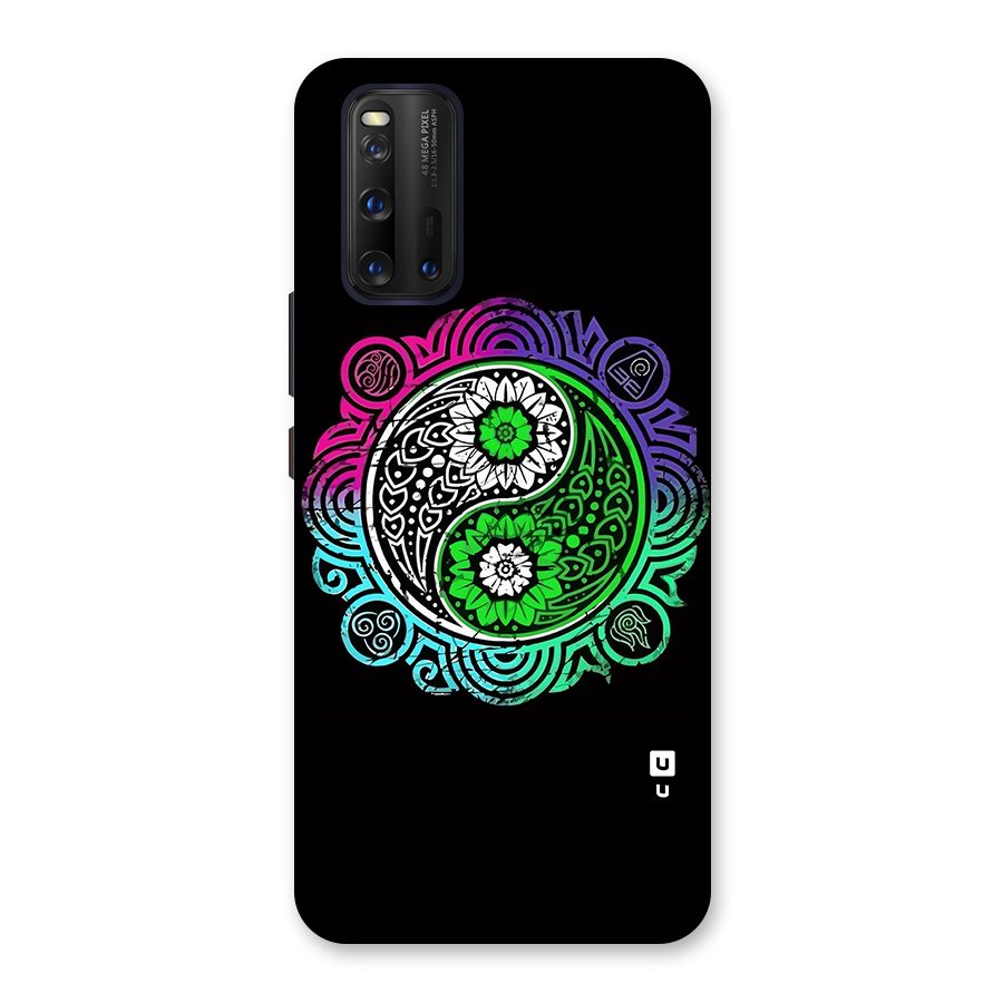 Yin and Yang Colorful Mandala Glass Back Case for Vivo iQOO 3