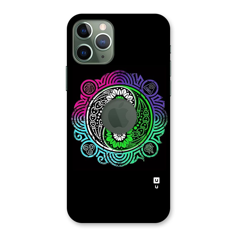 Yin and Yang Colorful Mandala Back Case for iPhone 11 Pro Logo  Cut
