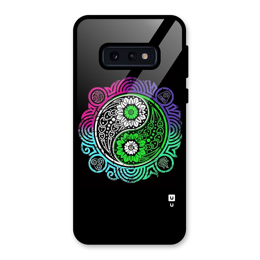 Yin and Yang Colorful Mandala Glass Back Case for Galaxy S10e