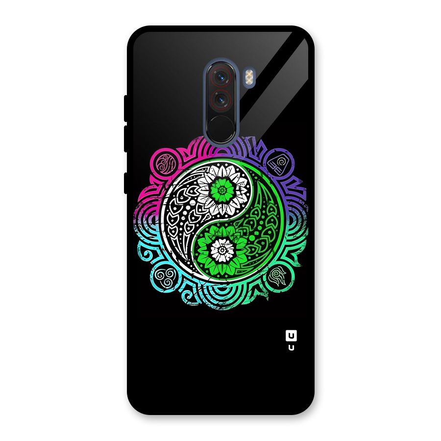 Yin and Yang Colorful Mandala Glass Back Case for Poco F1