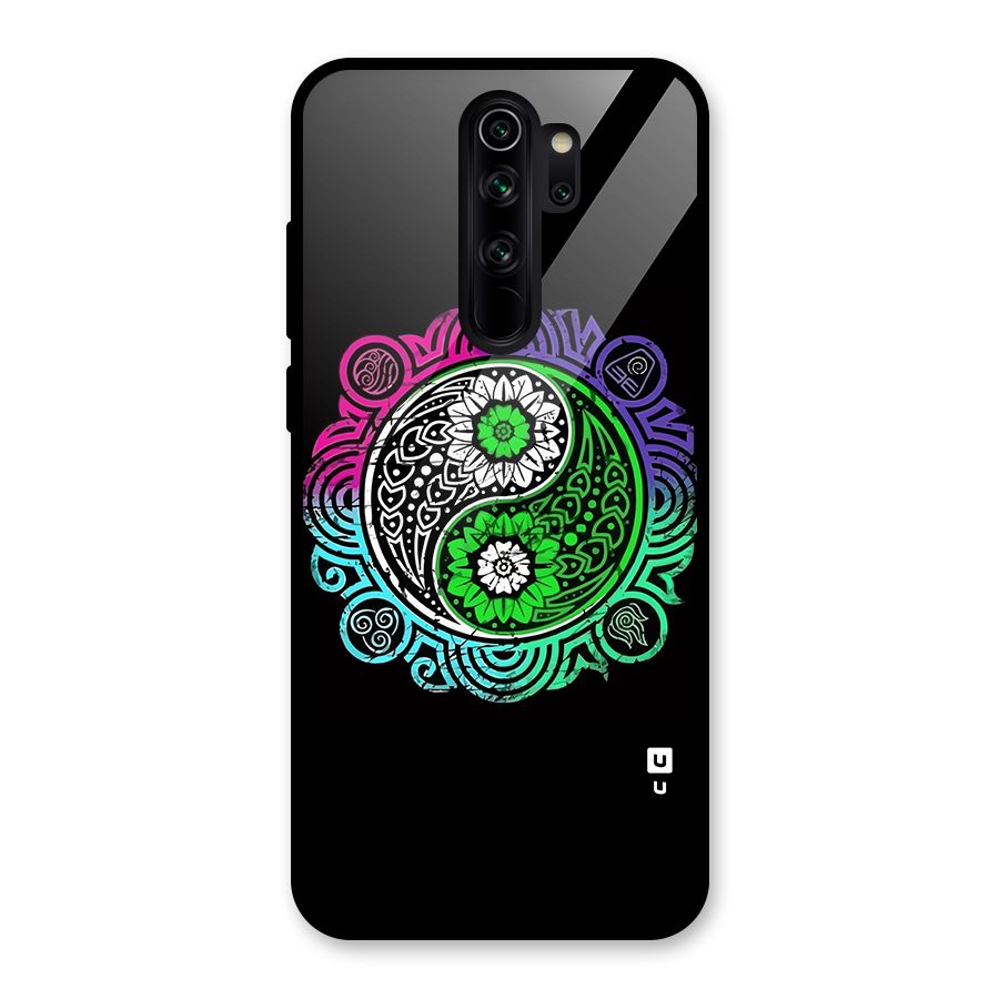 Yin and Yang Colorful Mandala Glass Back Case for Redmi Note 8 Pro