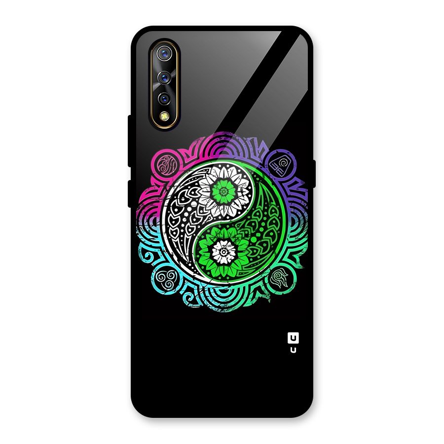 Yin and Yang Colorful Mandala Glass Back Case for Vivo S1