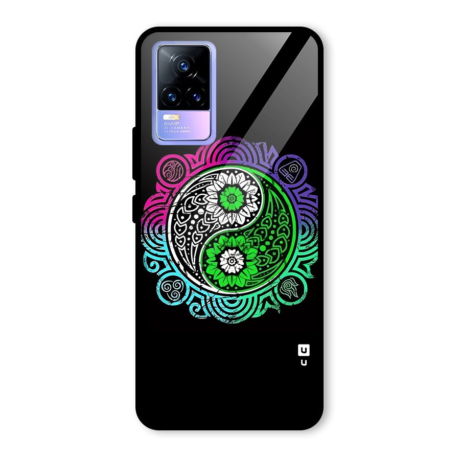 Yin and Yang Colorful Mandala Glass Back Case for Vivo Y73