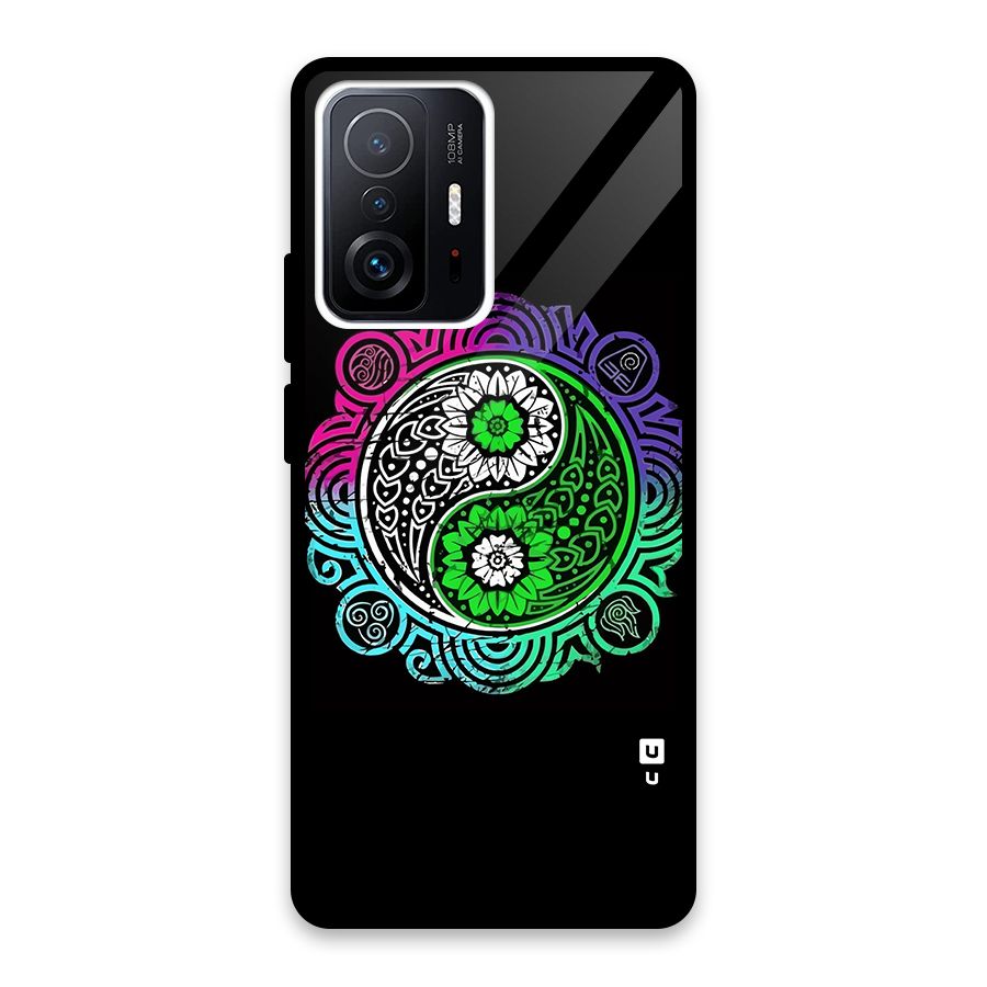 Yin and Yang Colorful Mandala Glass Back Case for Xiaomi 11T Pro
