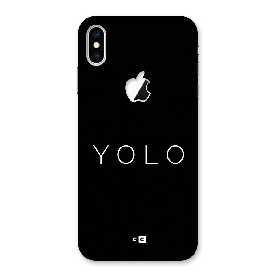 Yolo Is Truth Back Case for iPhone XS Max Apple Cut