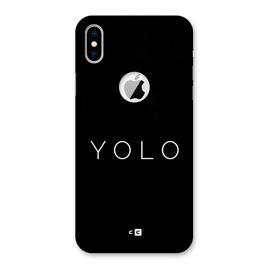 Yolo Is Truth Back Case for iPhone X Logo Cut
