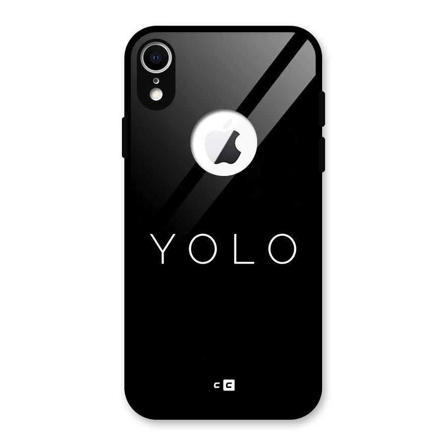 Yolo Is Truth Glass Back Case for iPhone XR Logo Cut