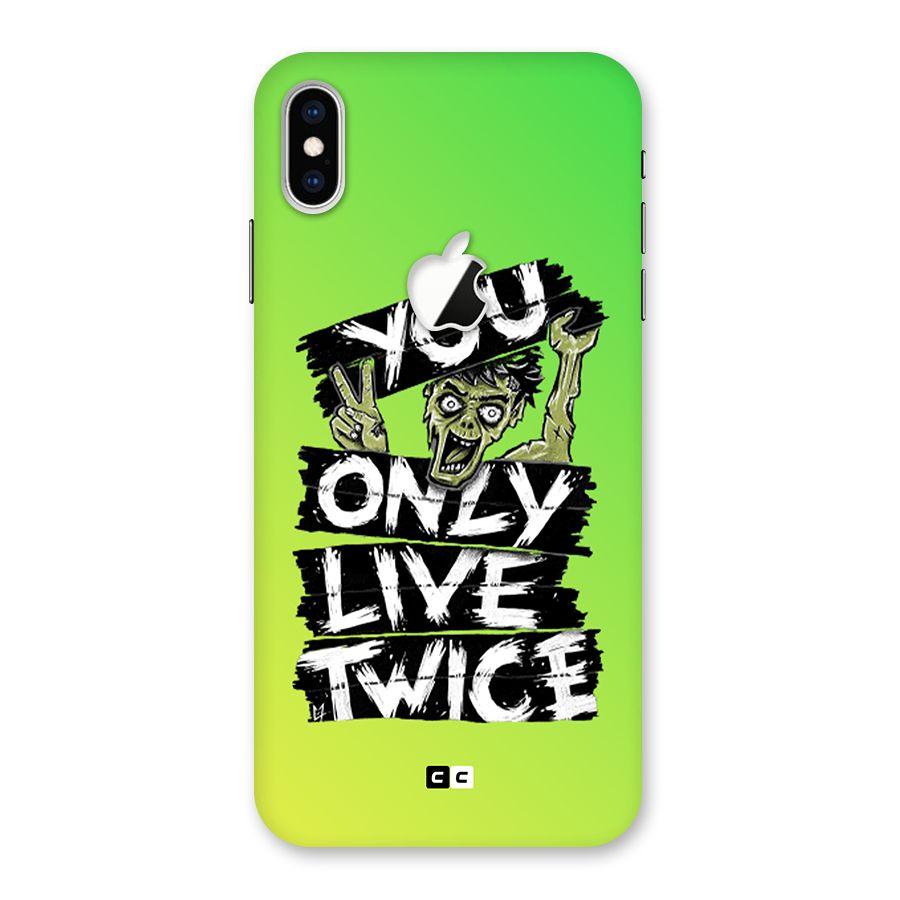 Yolo Zombie Back Case for iPhone XS Max Apple Cut