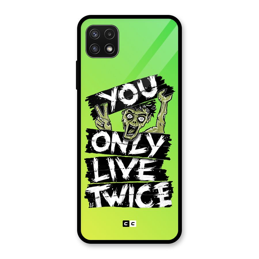 Yolo Zombie Glass Back Case for Galaxy A22 5G