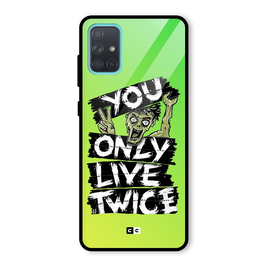 Yolo Zombie Glass Back Case for Galaxy A71