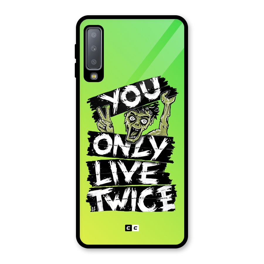 Yolo Zombie Glass Back Case for Galaxy A7 (2018)