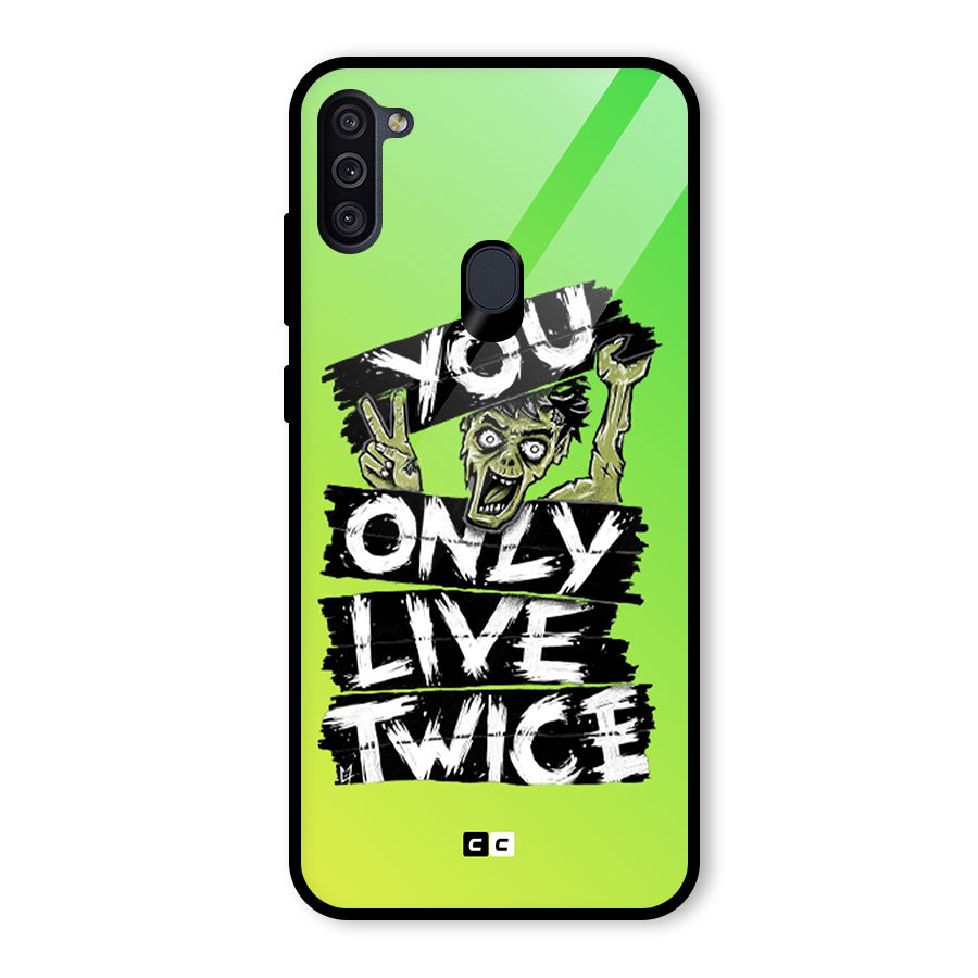 Yolo Zombie Glass Back Case for Galaxy M11