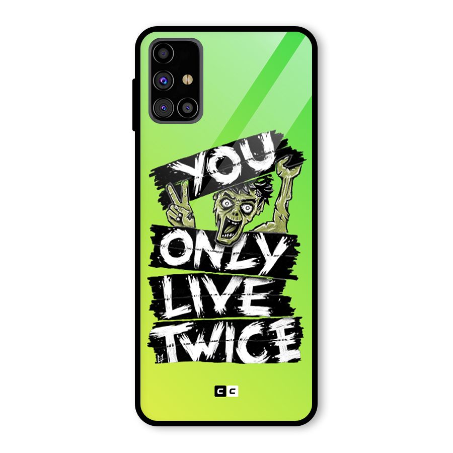 Yolo Zombie Glass Back Case for Galaxy M31s