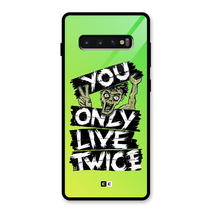 Yolo Zombie Glass Back Case for Galaxy S10 Plus