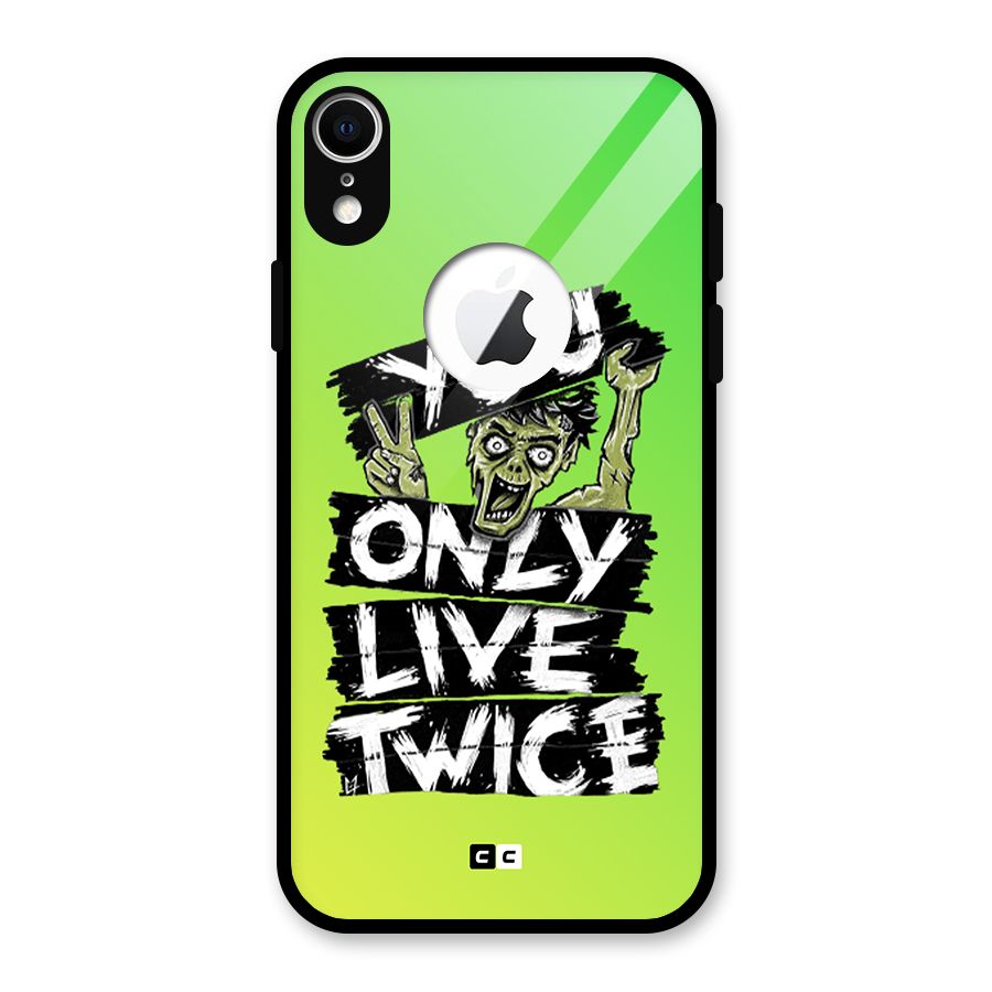 Yolo Zombie Glass Back Case for iPhone XR Logo Cut
