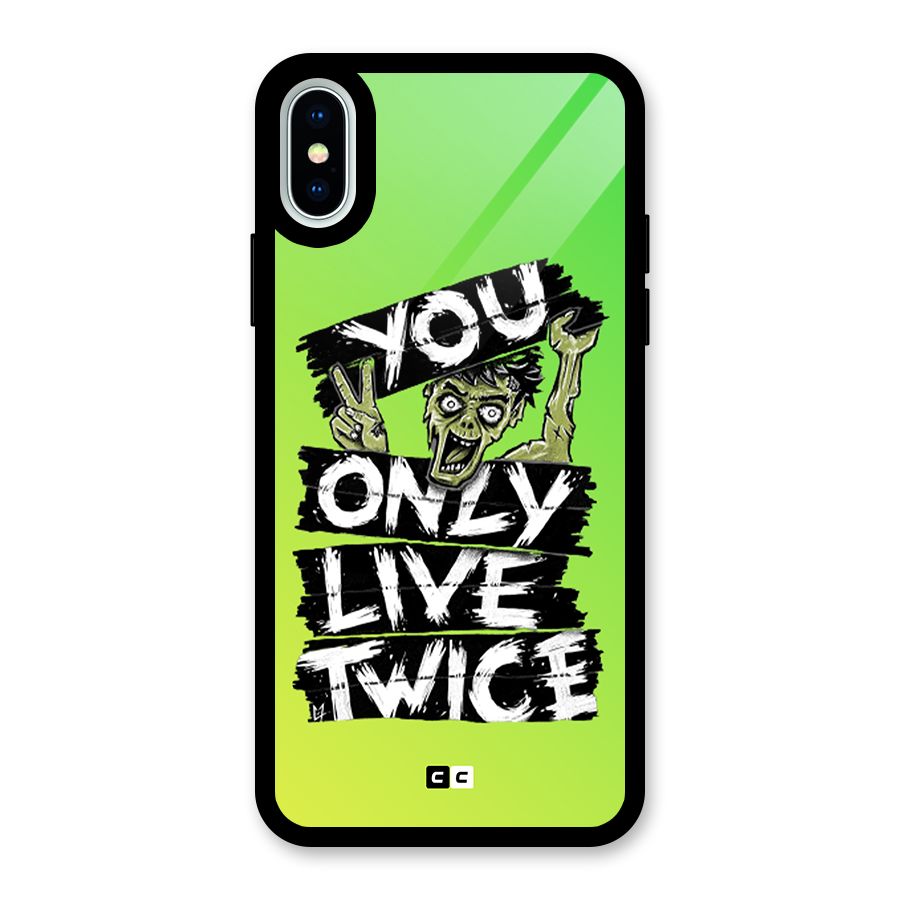 Yolo Zombie Glass Back Case for iPhone XS