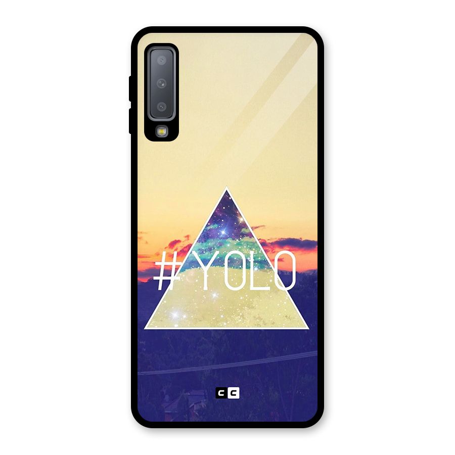 Yolo illuminati Glass Back Case for Galaxy A7 (2018)